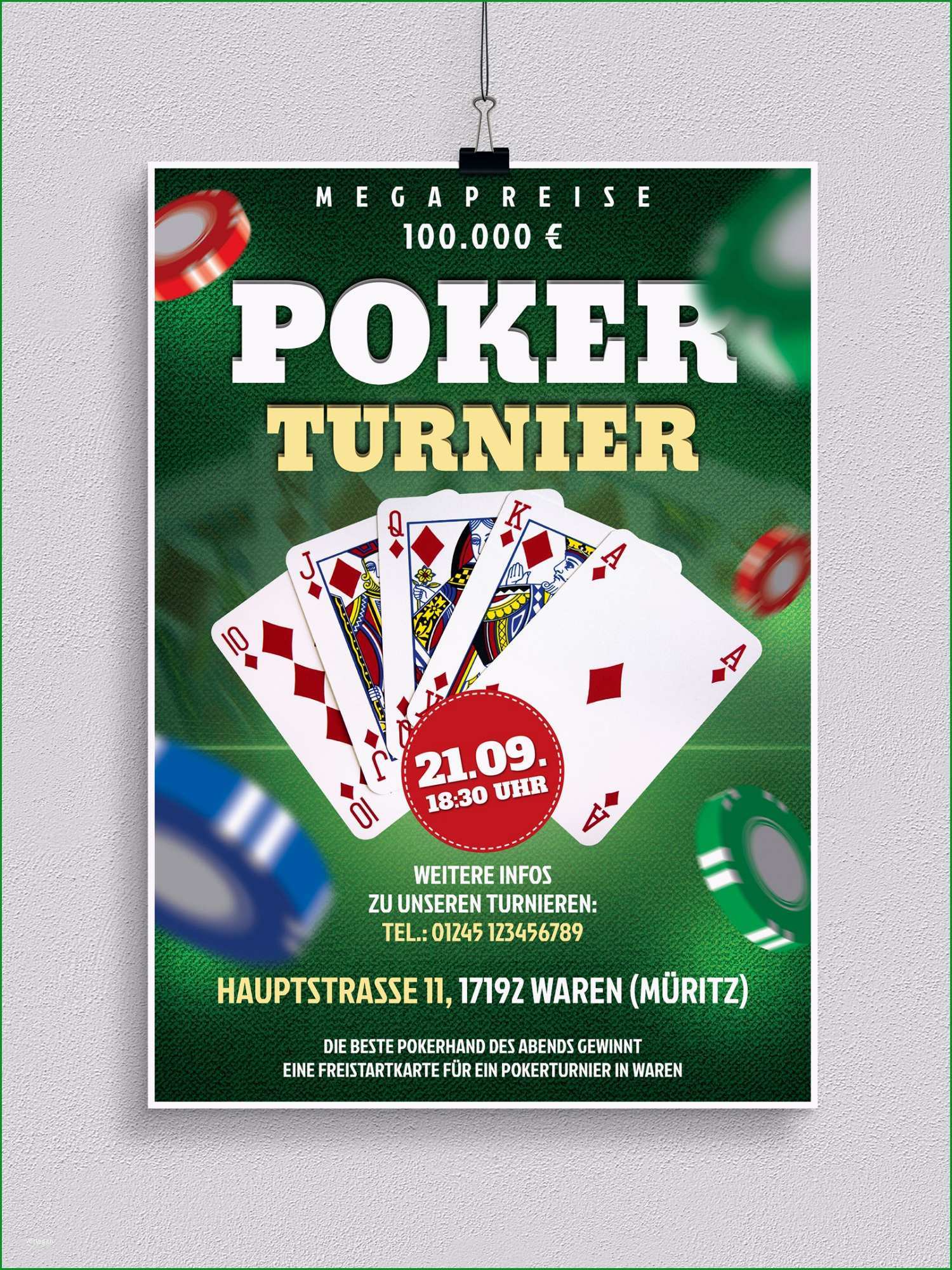 Ausgezeichnet Vorlagen Für Skat Und Pokerturnierflyer