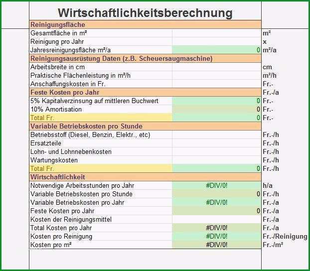 Ausgezeichnet Wirtschaftlichkeitsberechnung Excel Vorlagen Shop