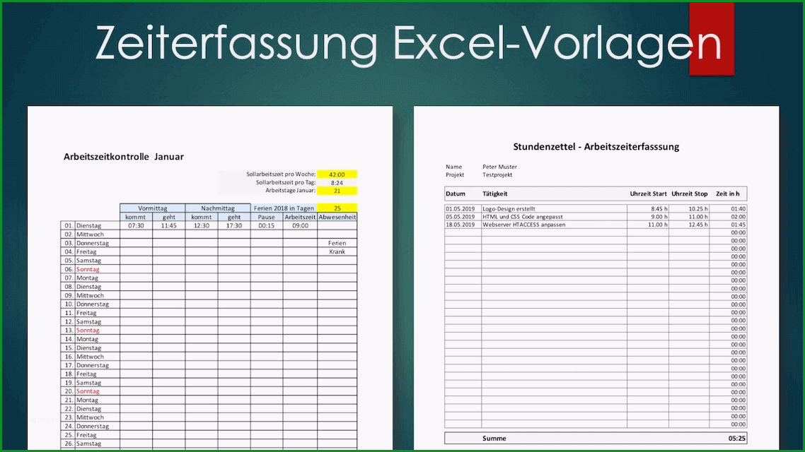 zeiterfassung excel