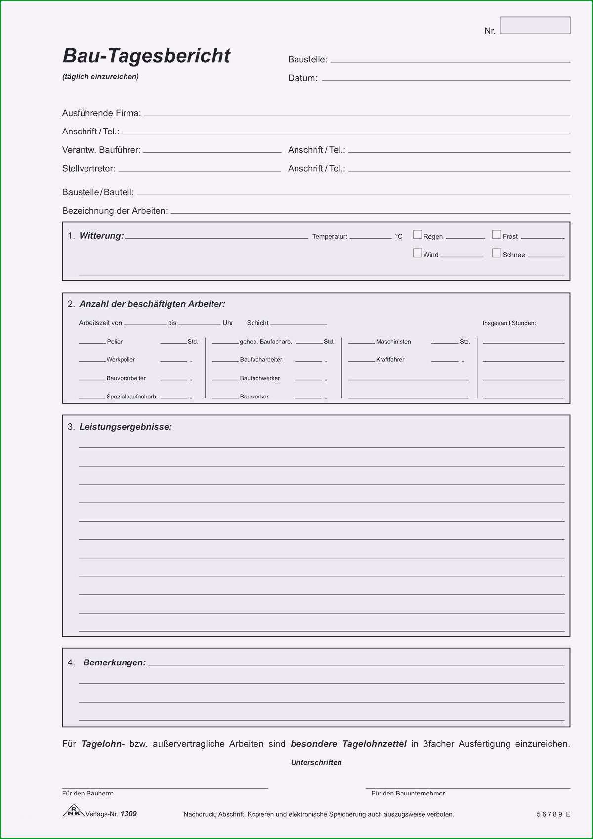 13 bau tagesbericht vorlage