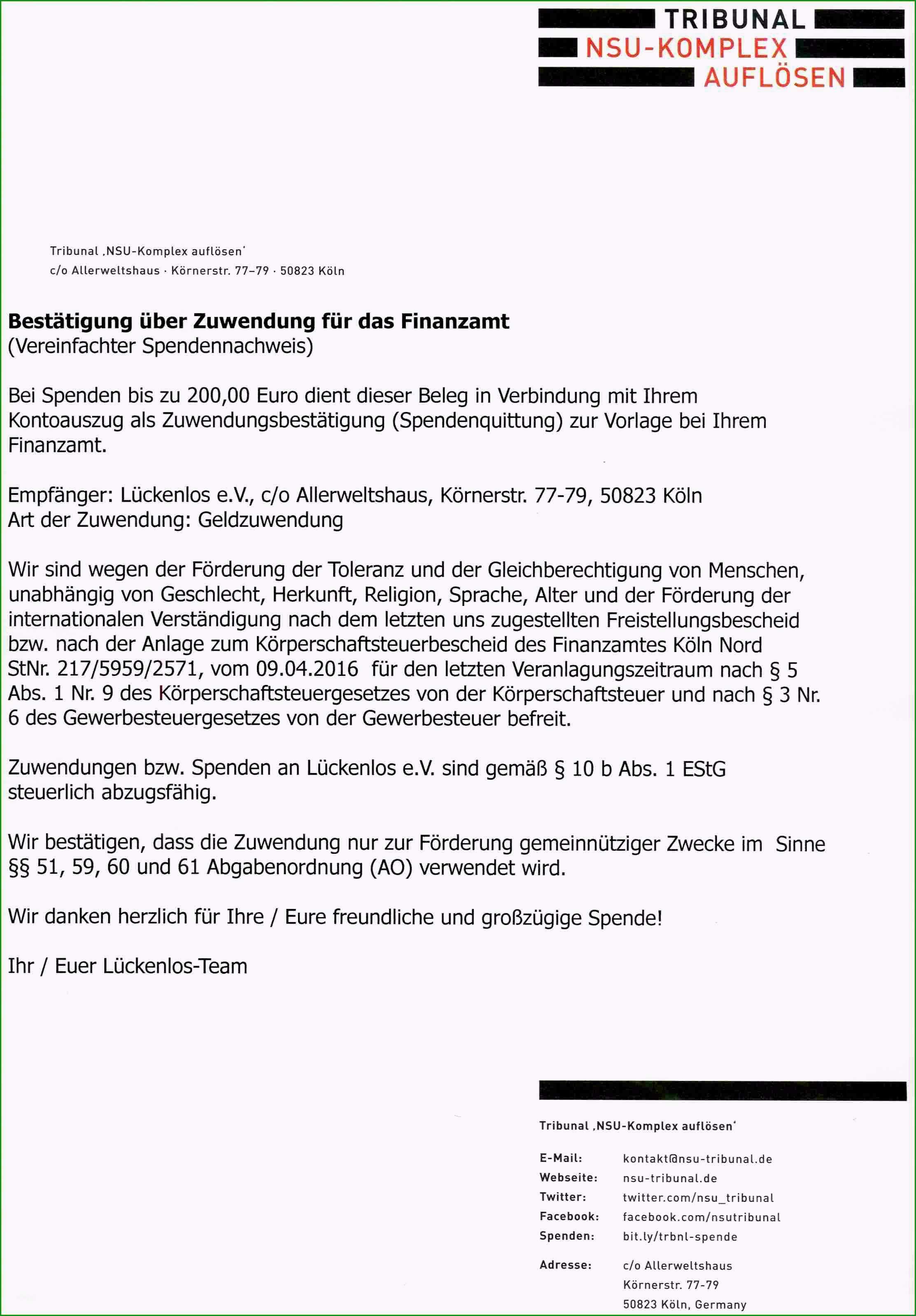 13 non profit spendenquittung vorlage