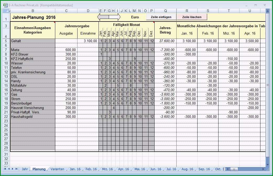 13 private finanzplanung excel