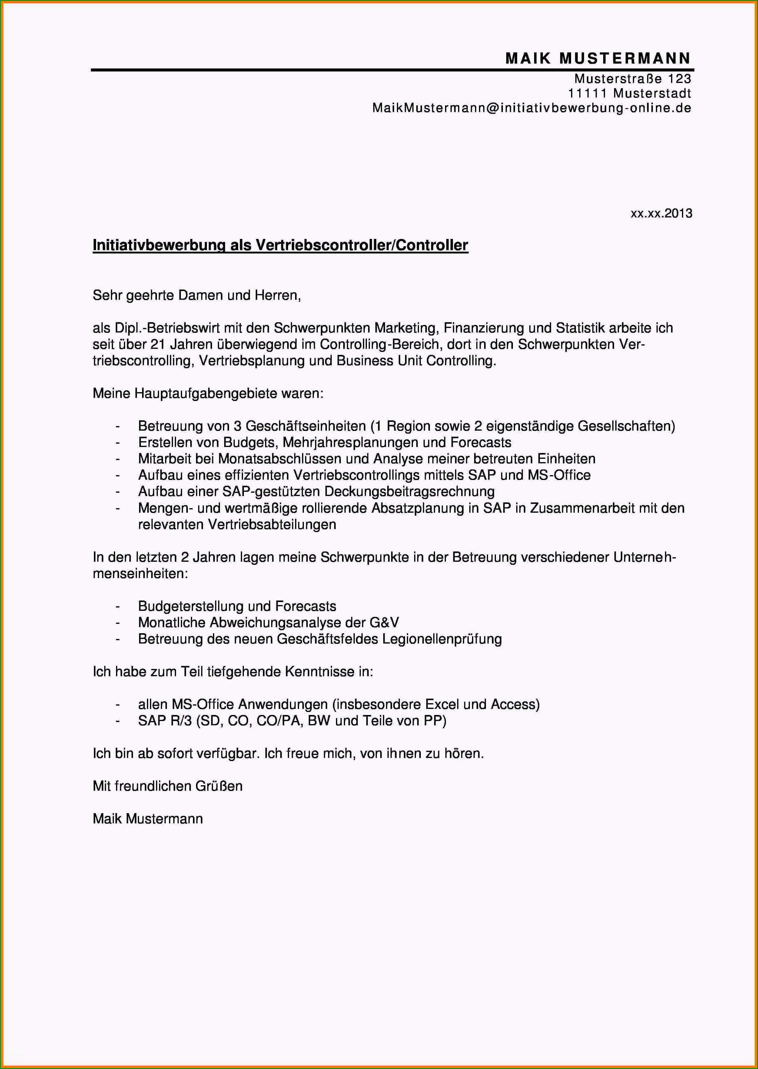 15 formlose bewerbung