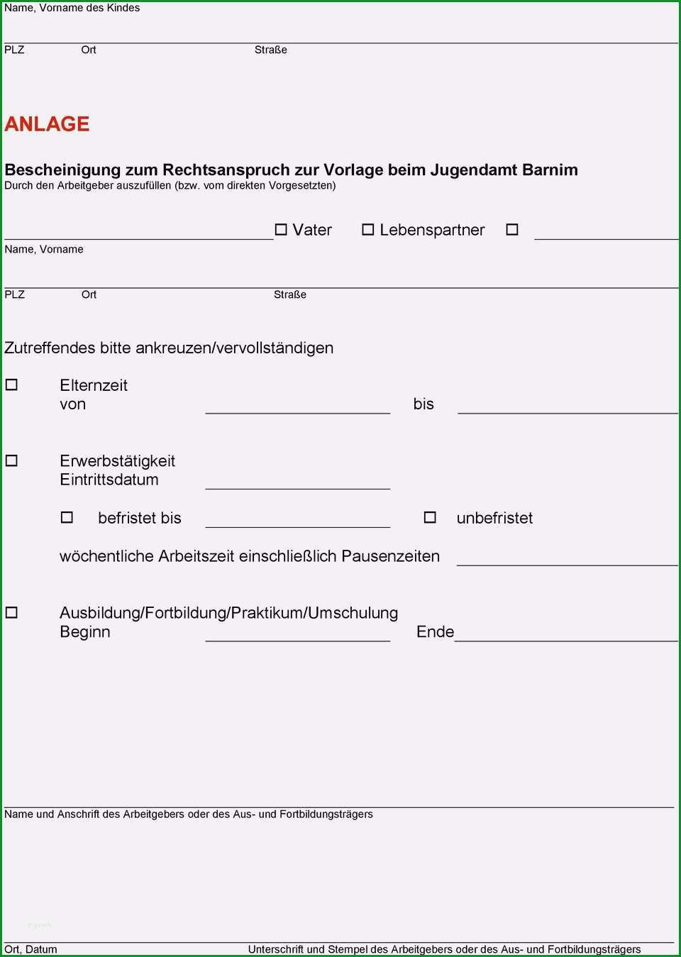17 vorlage antrag elternzeit arbeitgeber