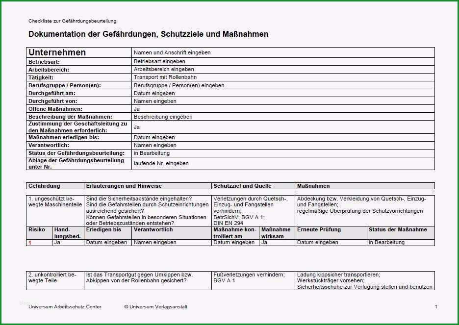 gefahrdungsbeurteilung zahnarztpraxis vorlage