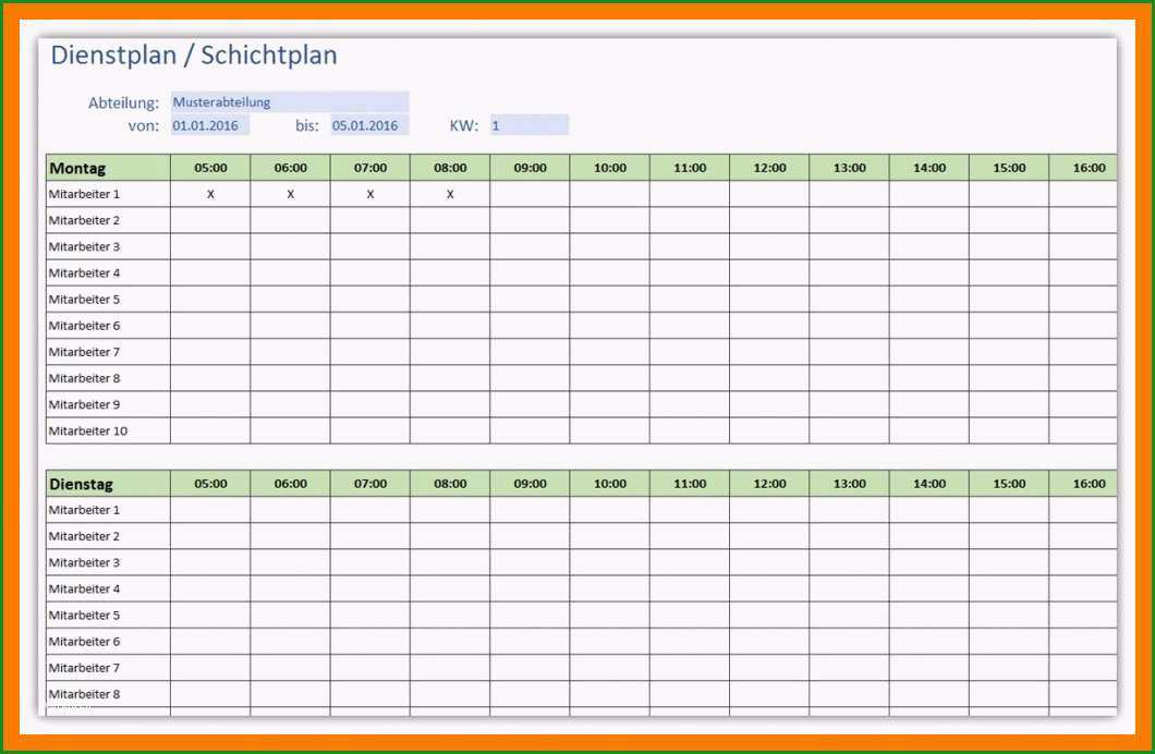 Bemerkenswert 8 Arbeitsplan Vorlage Kostenlos