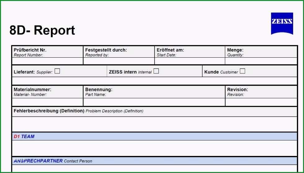 8d report vorlage xls groartig zeiss 8d report for suppliers8d report vorlage xls