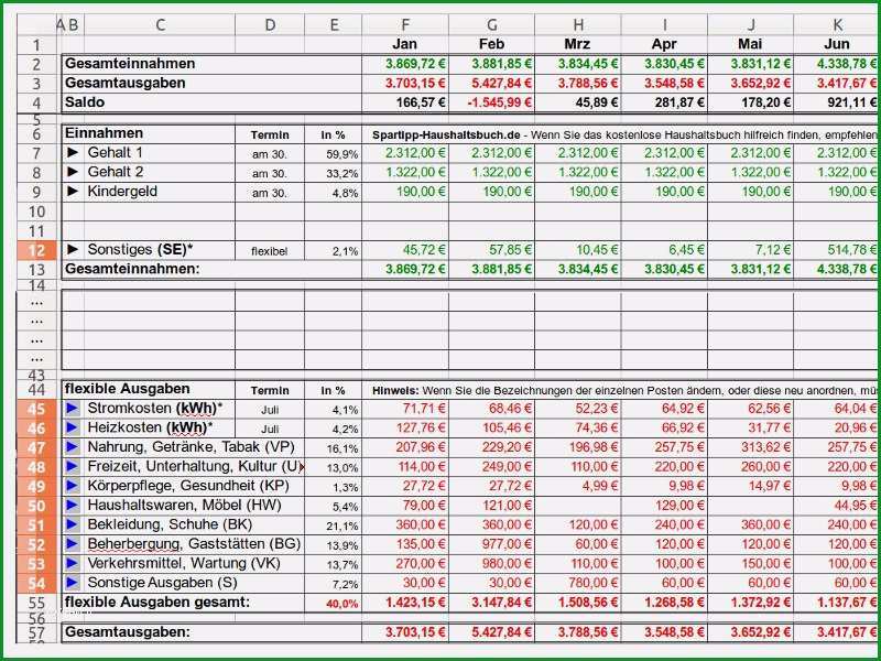 9 vorlage haushaltsbuch excel