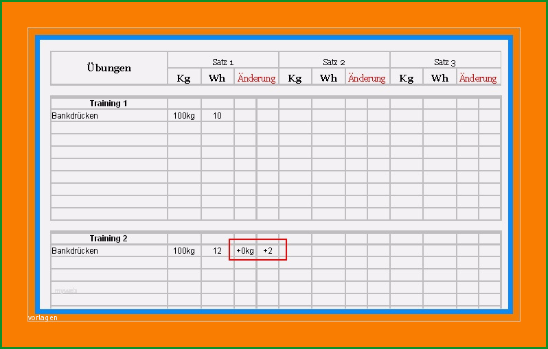 9 vorlage trainingsplan krafttraining excel