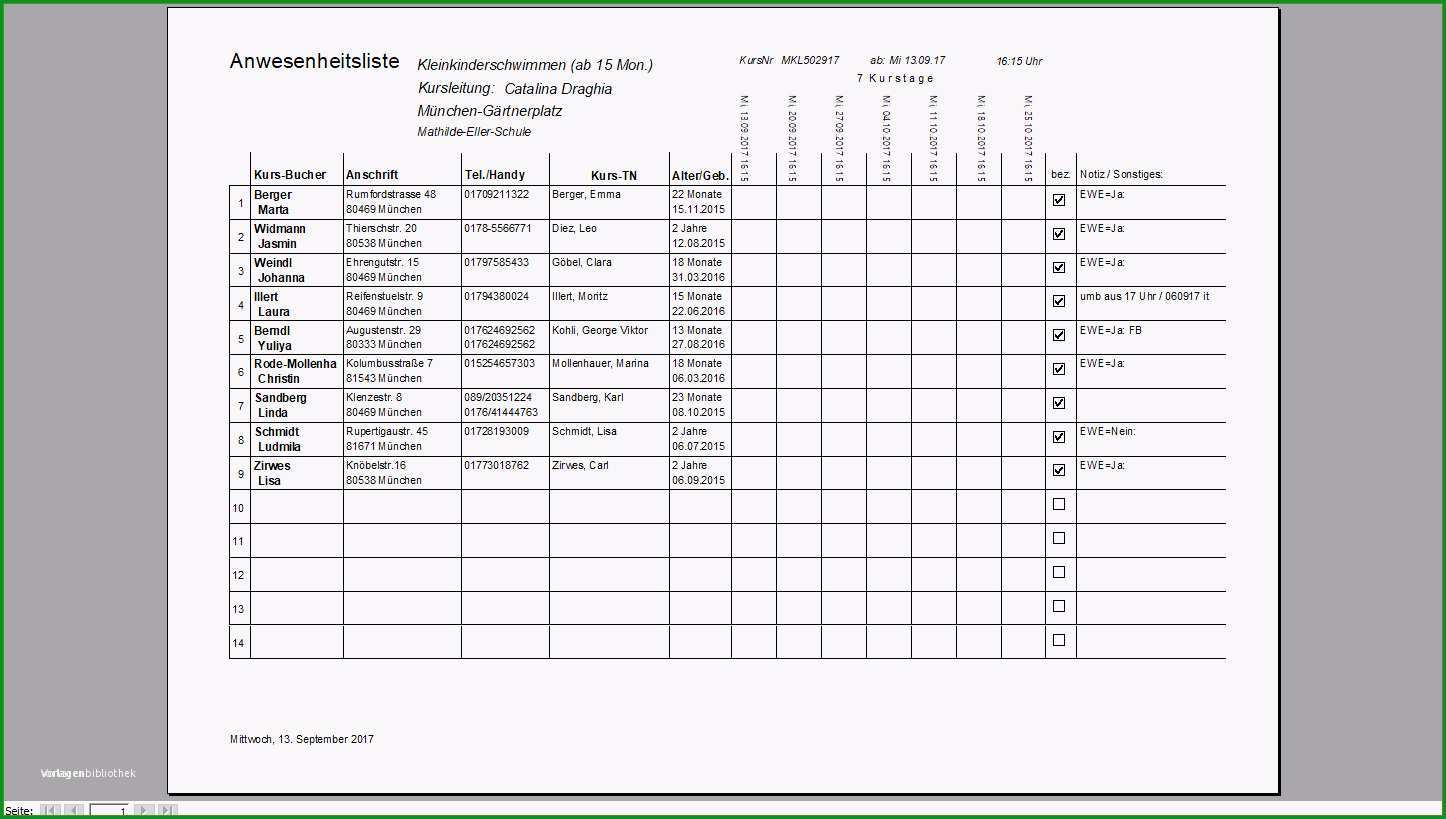 auslagenerstattung vorlage grosen charmant anwesenheitsliste vorlage excel galerie entry