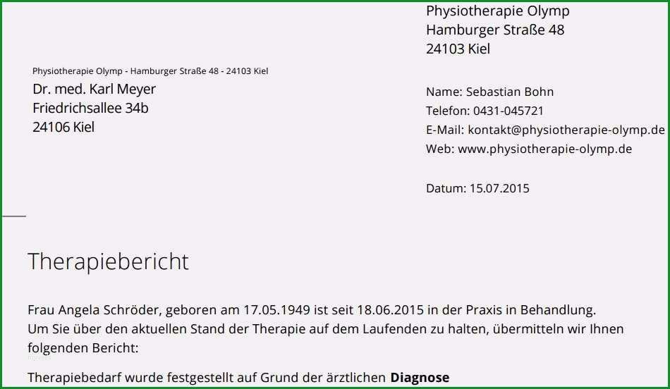 befund physiotherapie vorlage bewundernswert blog terminheld