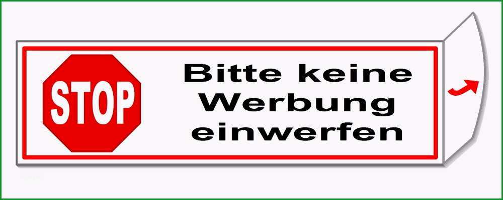 Bemerkenswert Bitte Keine Werbung Einwerfen Briefkasten Schild 70x20 Mm