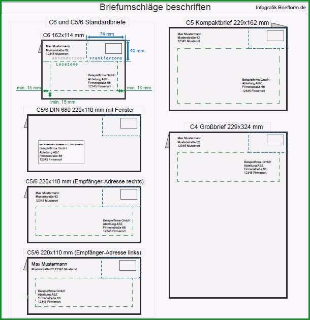 briefumschlag adresse vorlage besser 15 brief schreiben anschrift