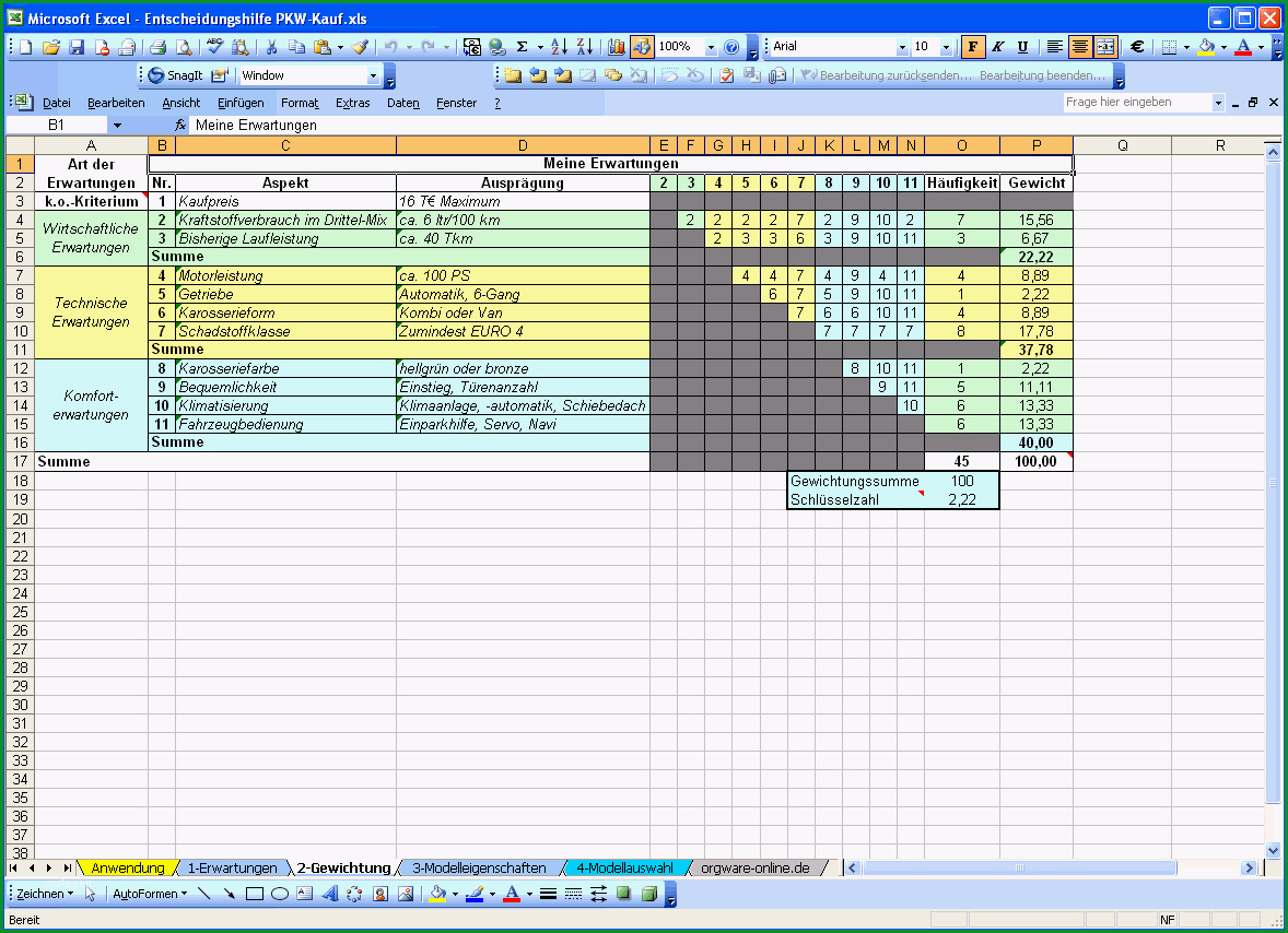 controlling excel vorlage