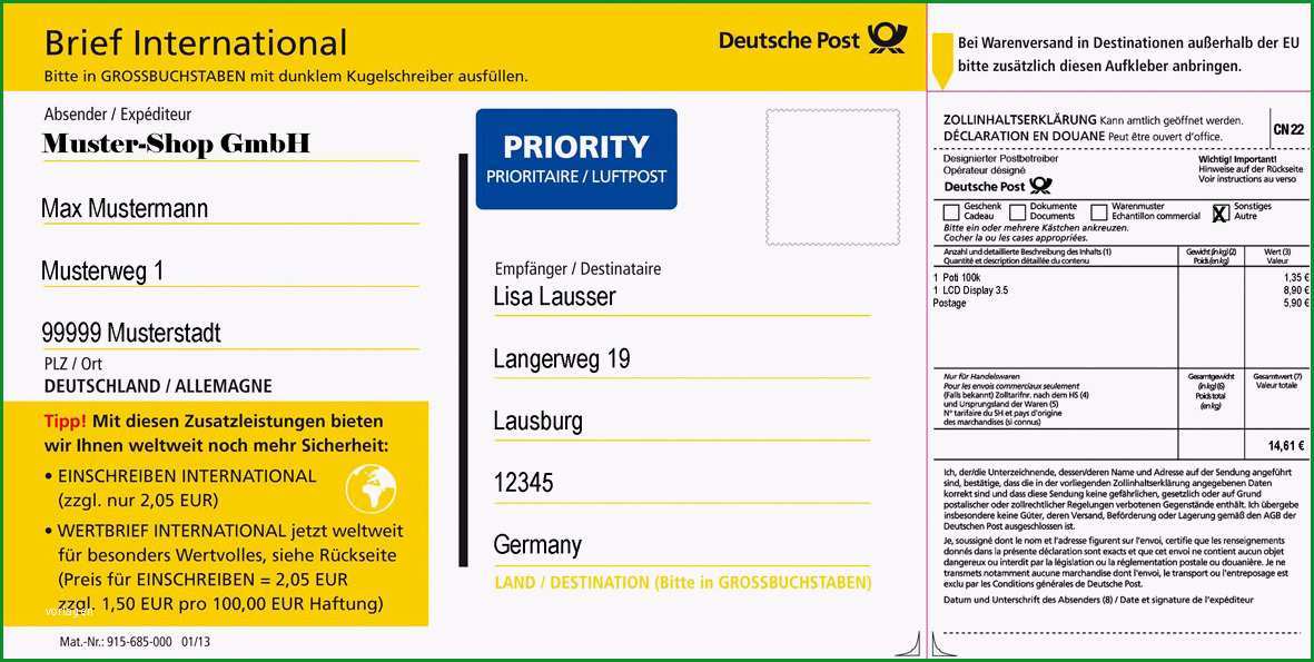 deutsche post brief international