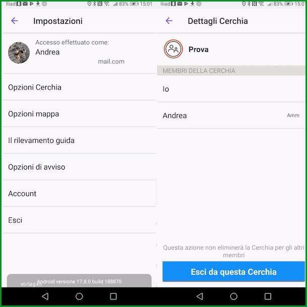 e funziona trova amici android