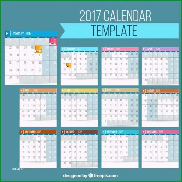 einfacher kalender 2017 vorlage