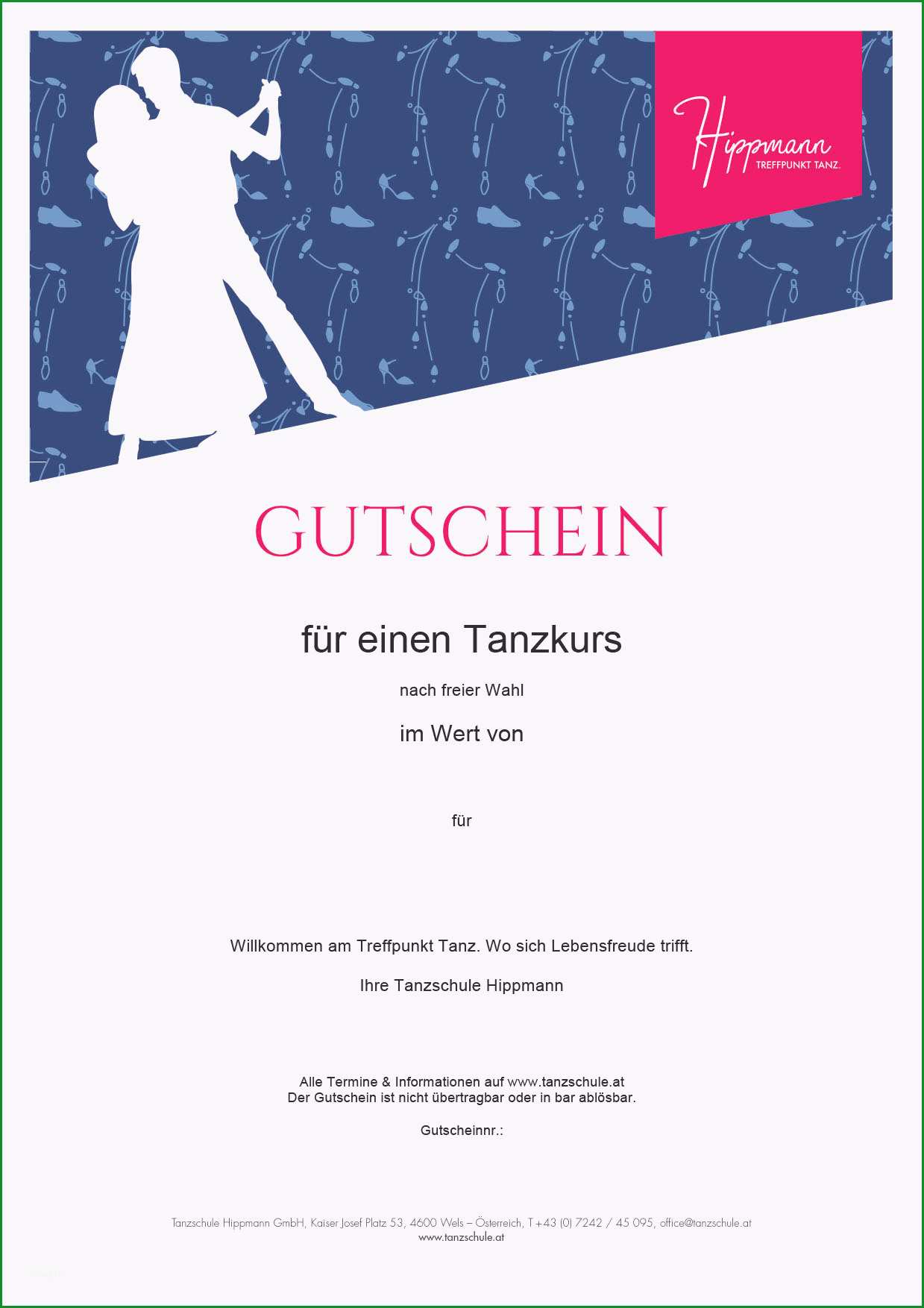 gutschein tanzschule