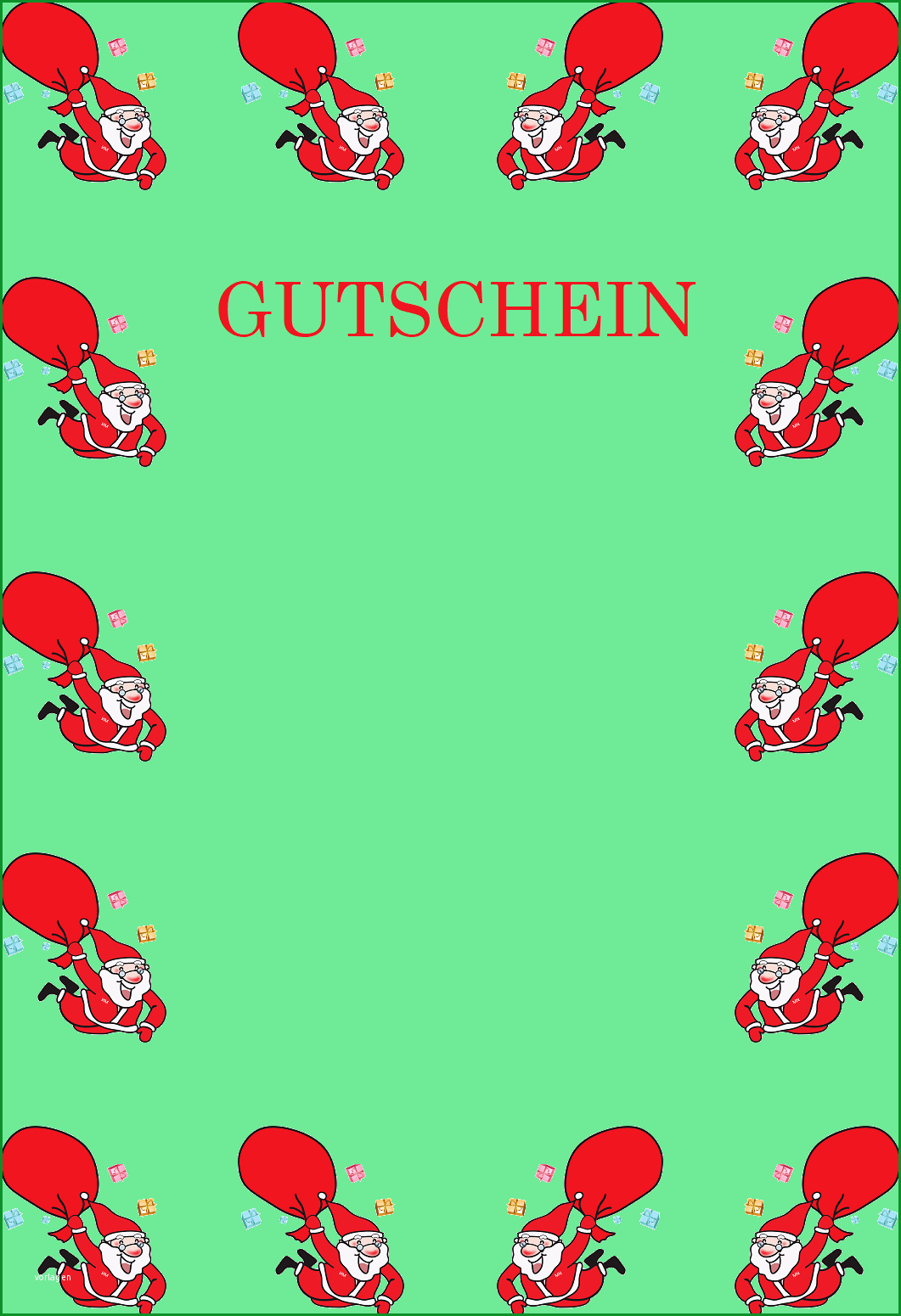 gutscheinvorlagen weihnachten