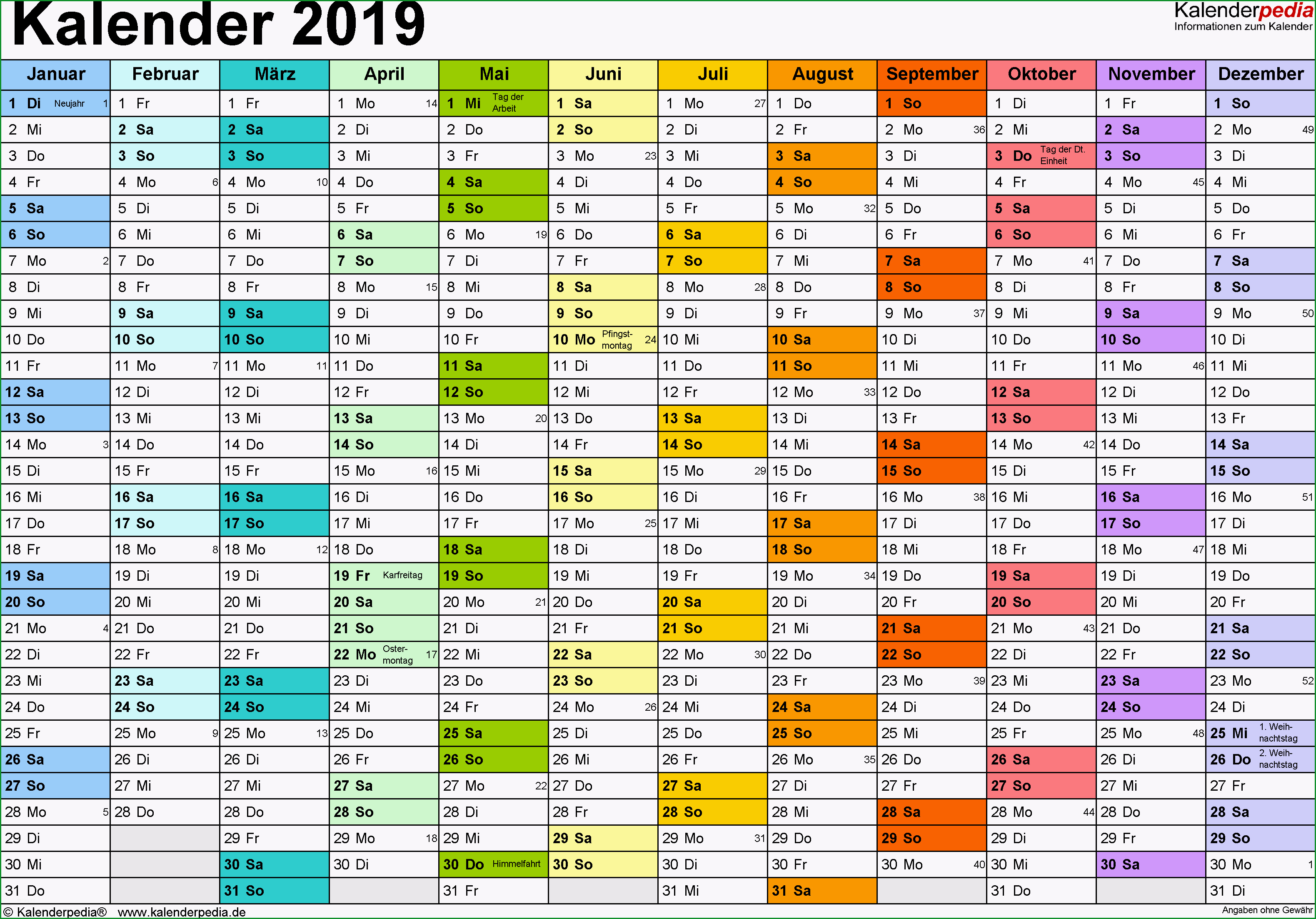 kalender 2019 pdf vorlagen