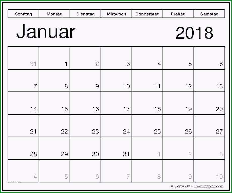 Bemerkenswert Kalender Januar 2018 Vorlage In Pdf Excel Ms Word – Kebut 