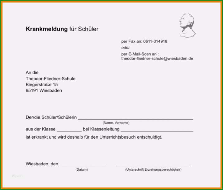 krankmeldung schule vorlage grosartig 12 krankmeldung schule