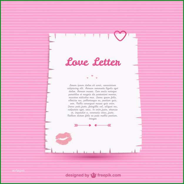 Bemerkenswert Liebesbrief Vorlage