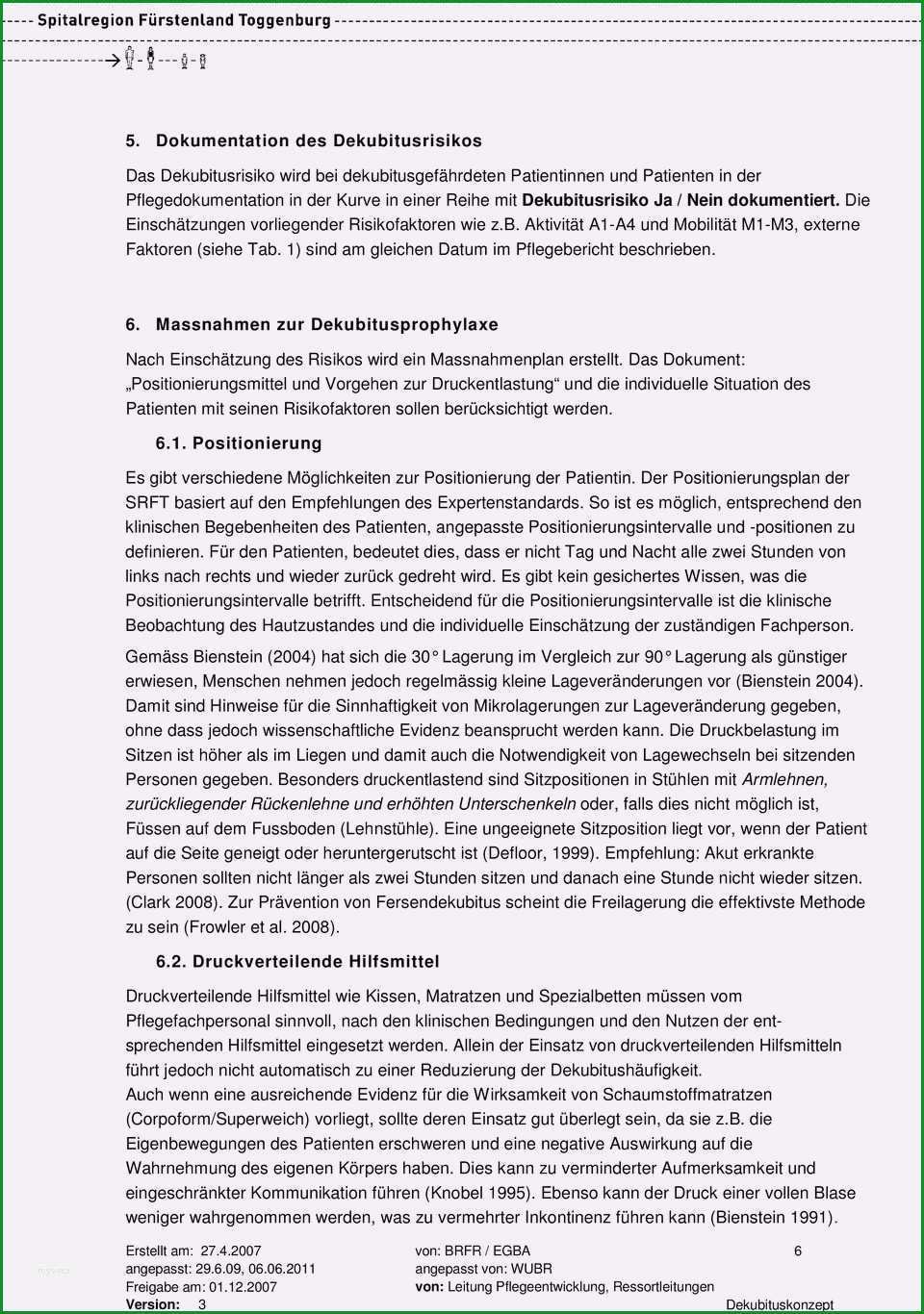 masnahmenplan vorlage pflege erstaunlich dekubitus risikoeinschatzung und prophylaxe in der pflege