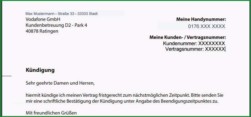 mobil debitel kundigung rufnummernmitnahme vorlage elegant vodafone handyvertrag kundigen kundigungsvorlage