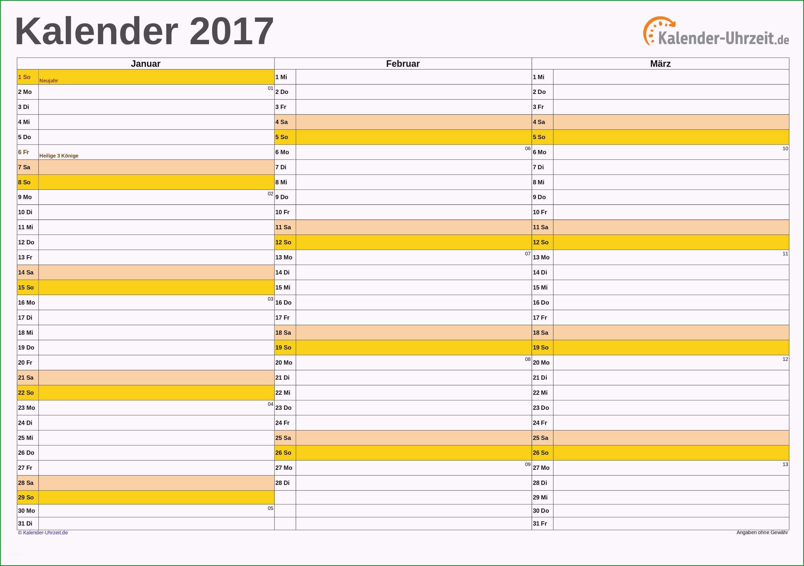 Bemerkenswert Planungskalender Excel Oder Kalender 2016 Zum Drucken 