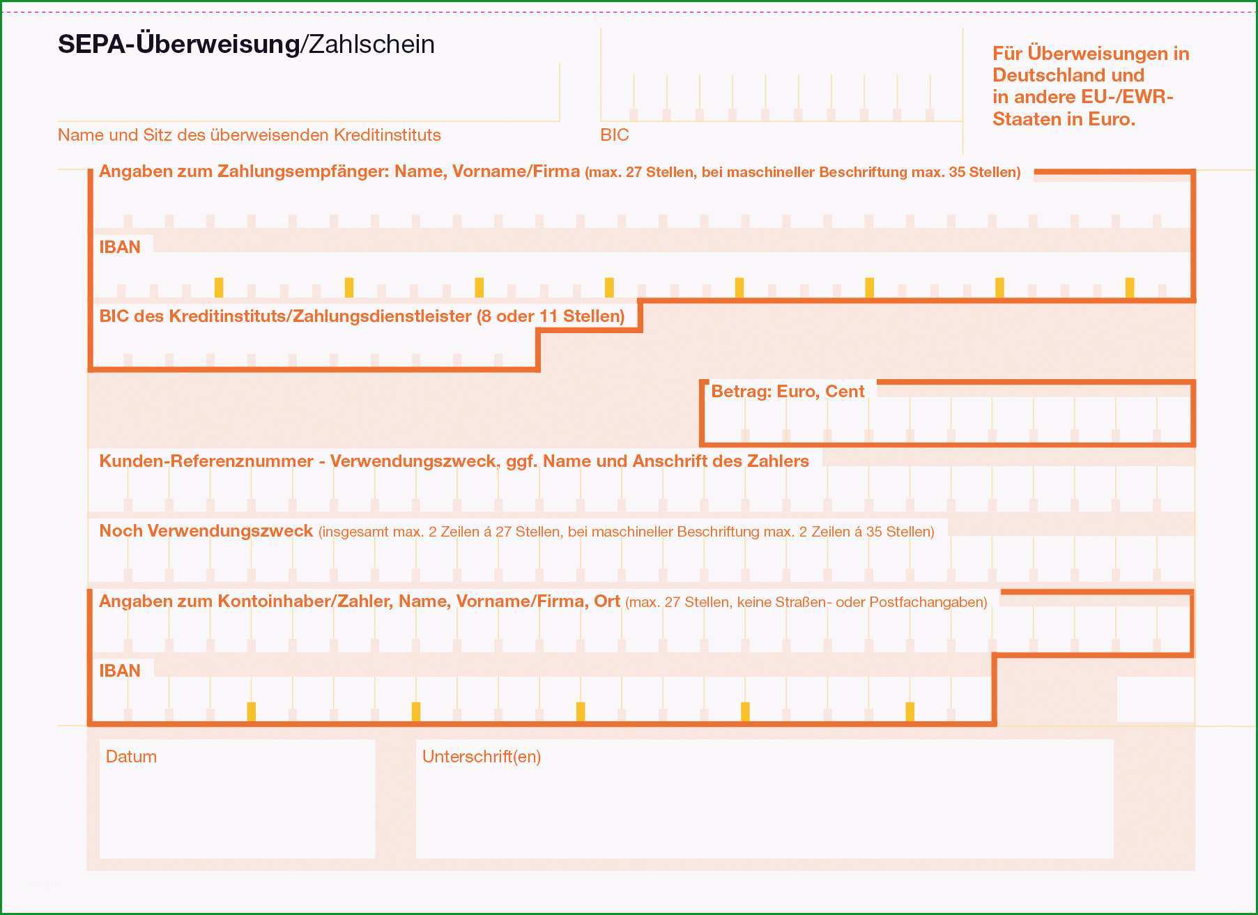 sepa a¼berweisung vorlage word luxus sepa uberweisung formular vorlage pdf chip