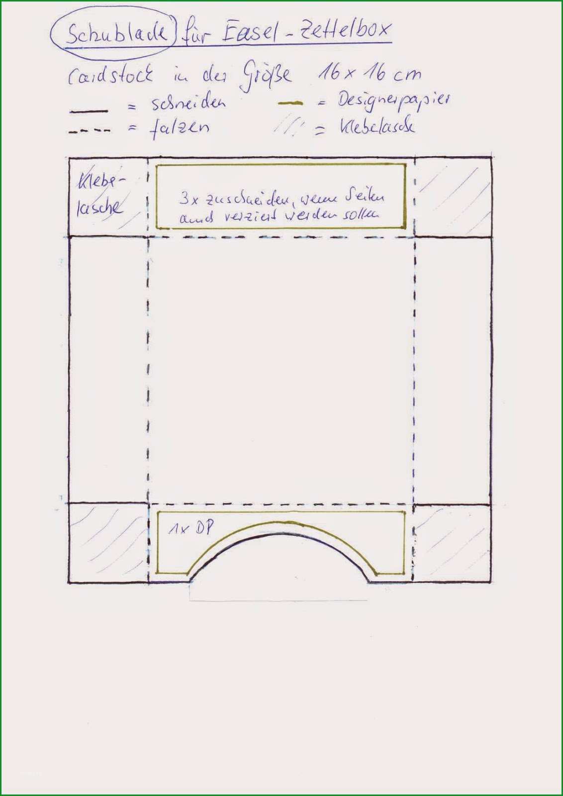 vorlage fur easel notizettelbox mit