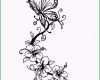 Bemerkenswert Tattoo Vorlage Mit Schmetterling Und Hibiskus Blumen