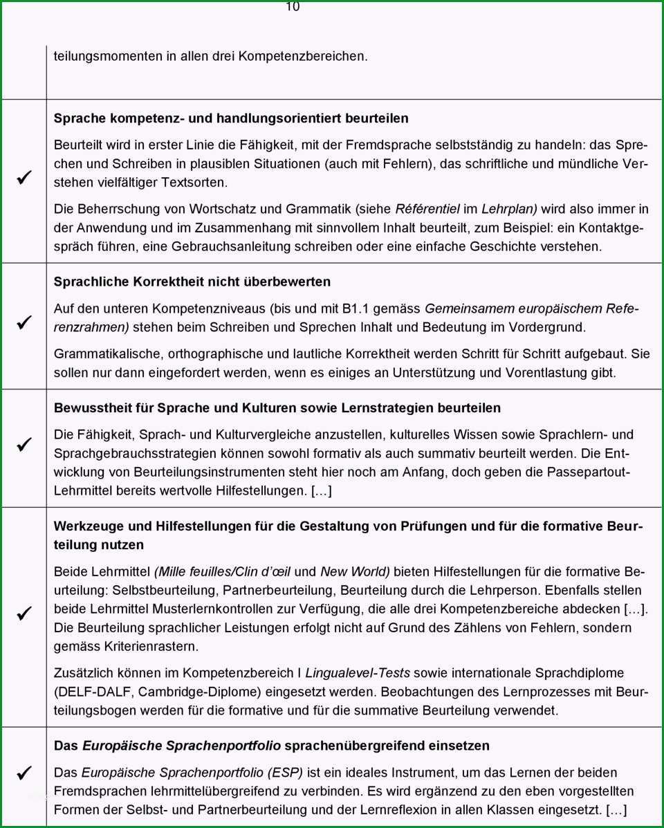 Umsetzungshilfe fuer beurteilung im franzoesisch und englischunterricht 7 bis 9 schuljahr