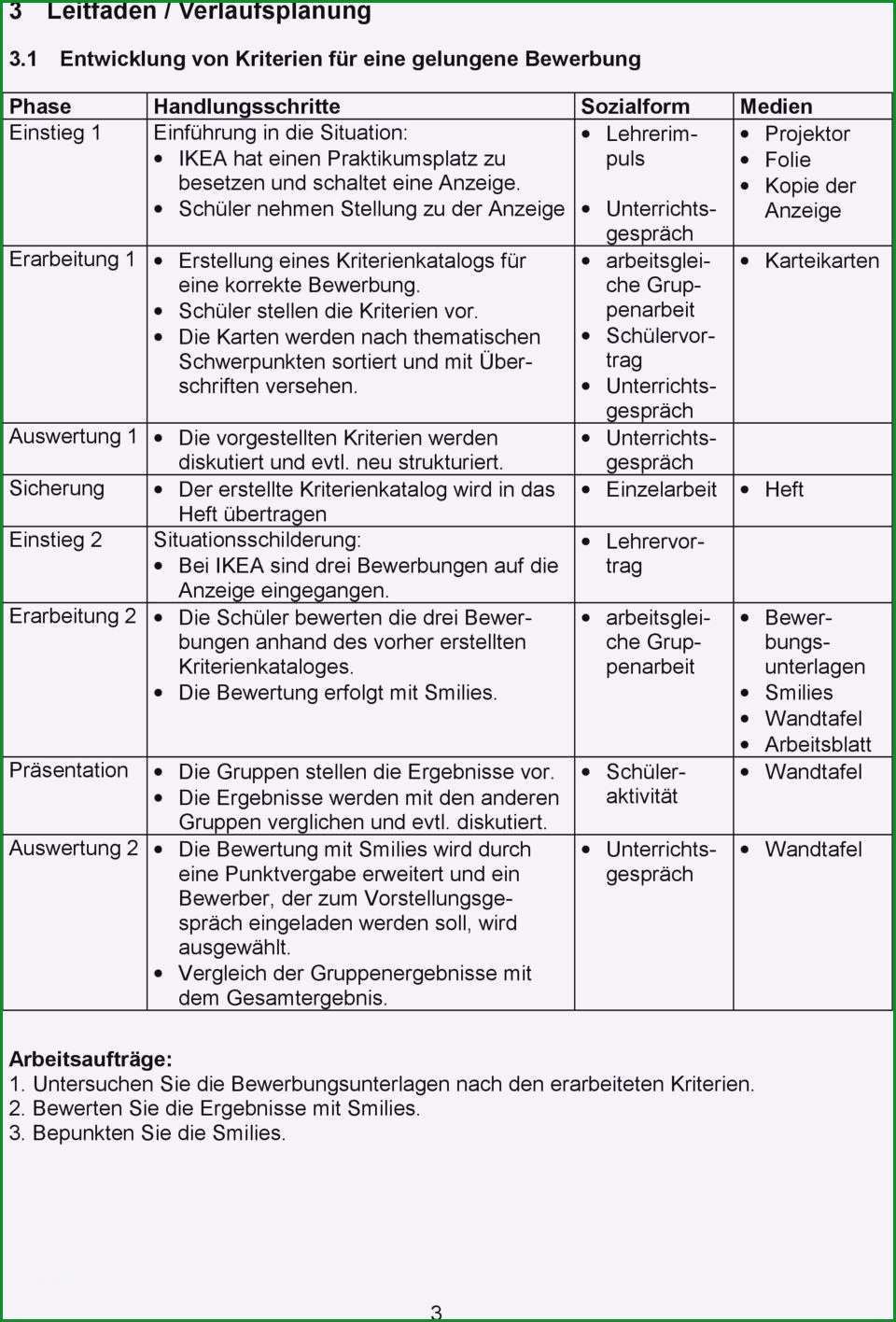 verlaufsplan unterricht vorlage