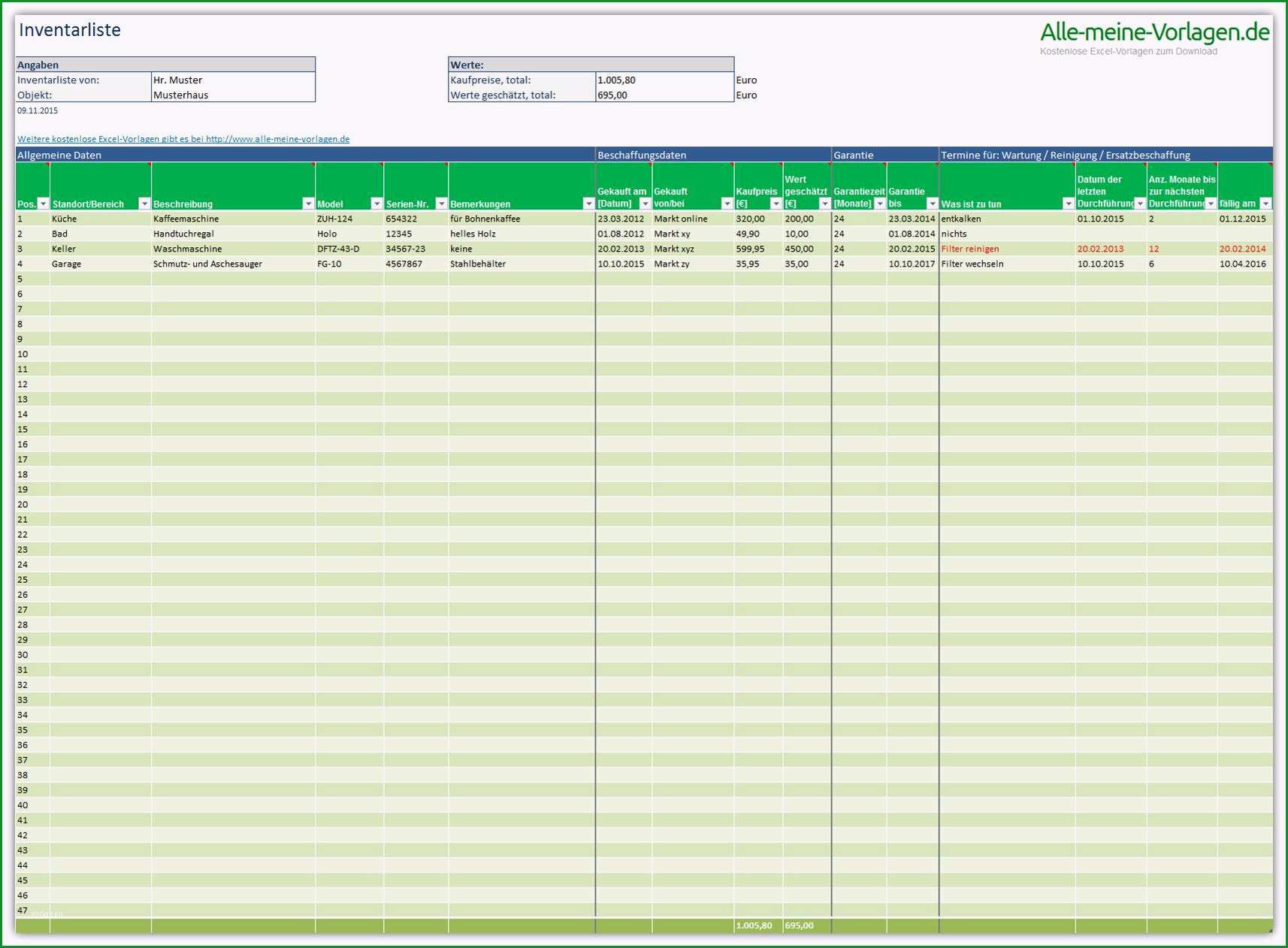 warenwirtschaft excel vorlage