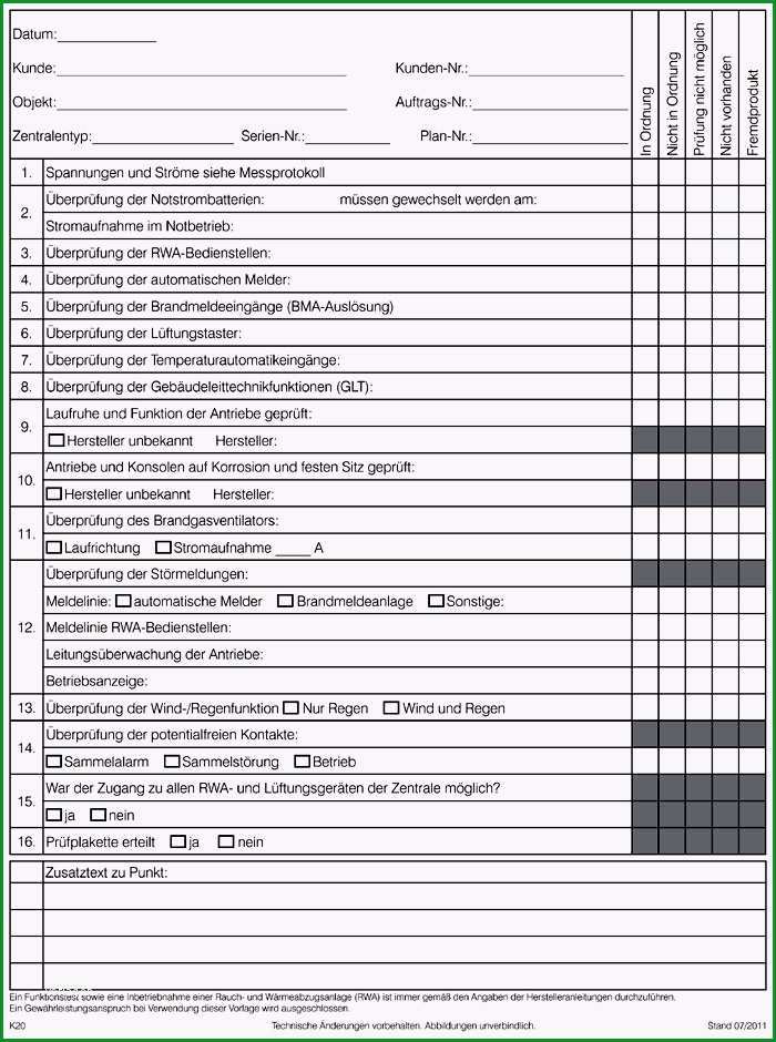 wartungsprotokoll vorlage excel