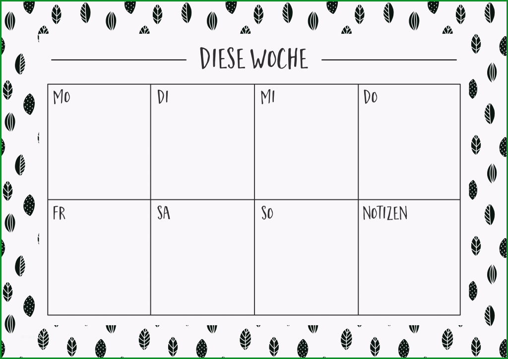 wochenplan freebie