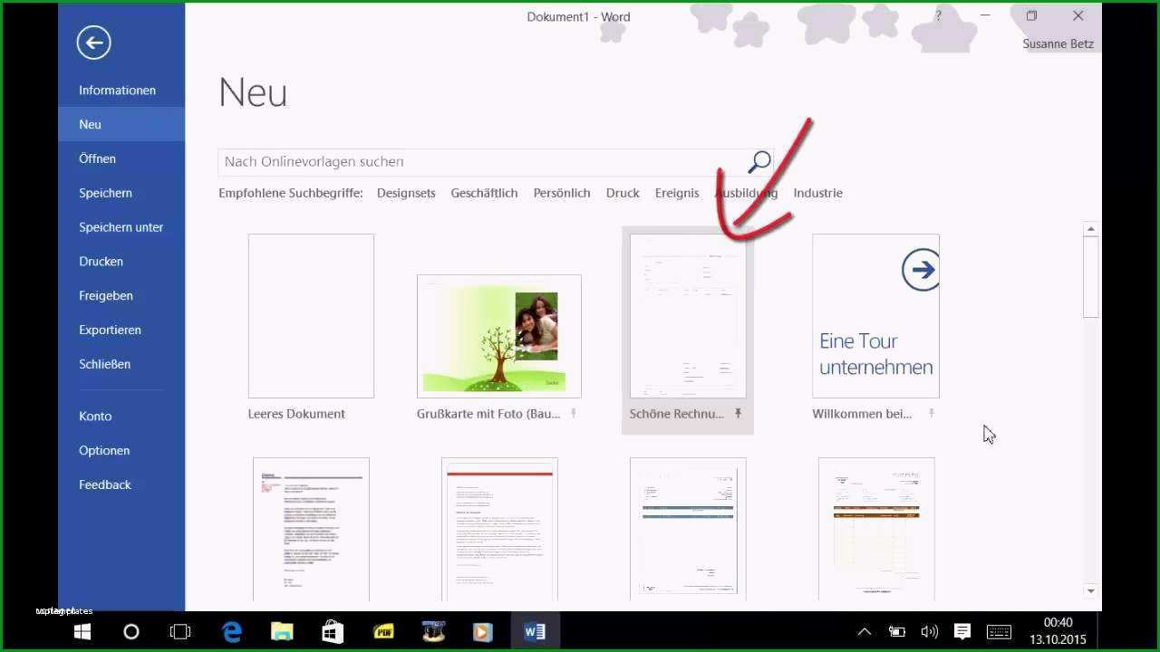 word 2016 vorlage erstellen