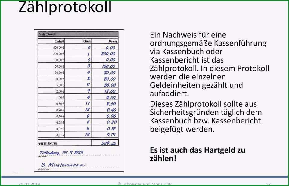 zahlprotokoll kasse vorlage sus ordnungsgemase kassenfuhrung wie vermeide ich