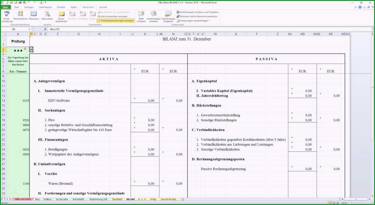 Beste 13 Bilanz Erstellen Excel