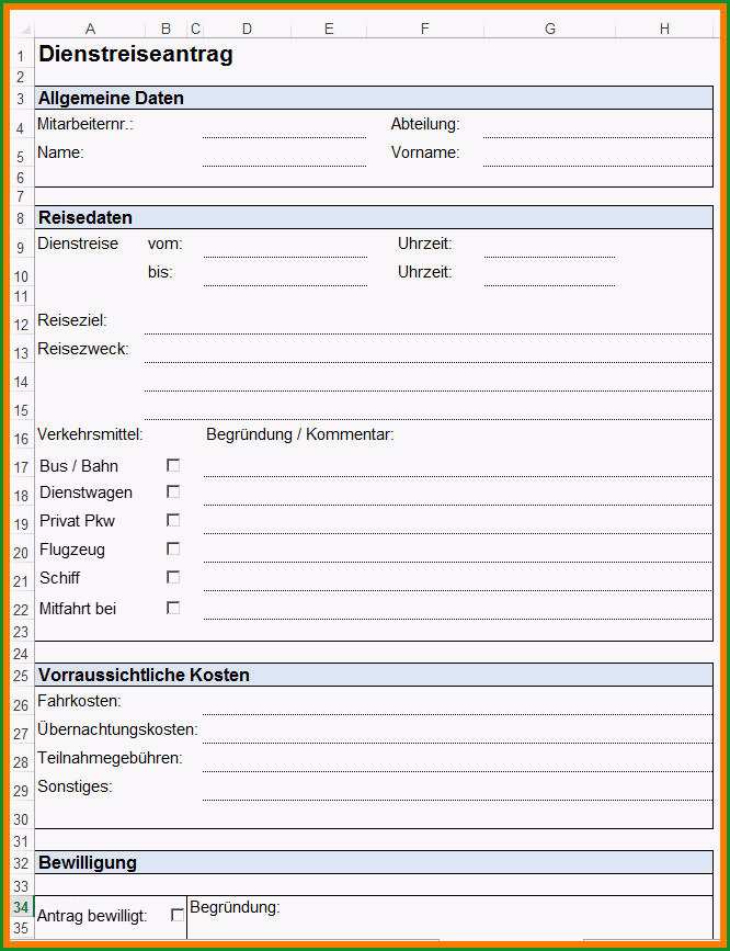 13 urlaubsantrag vorlage word