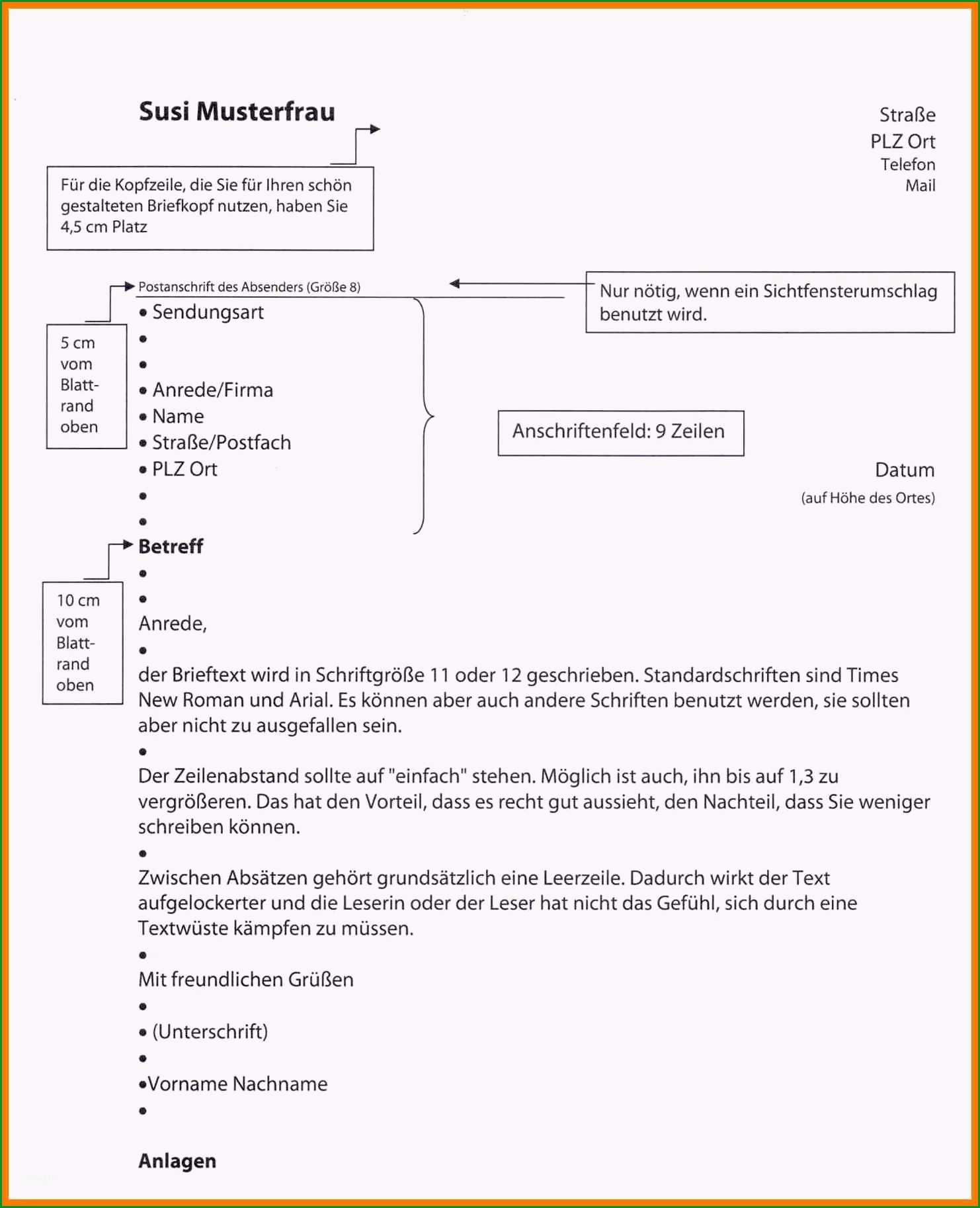 15 privatbrief din 5008 vorlage