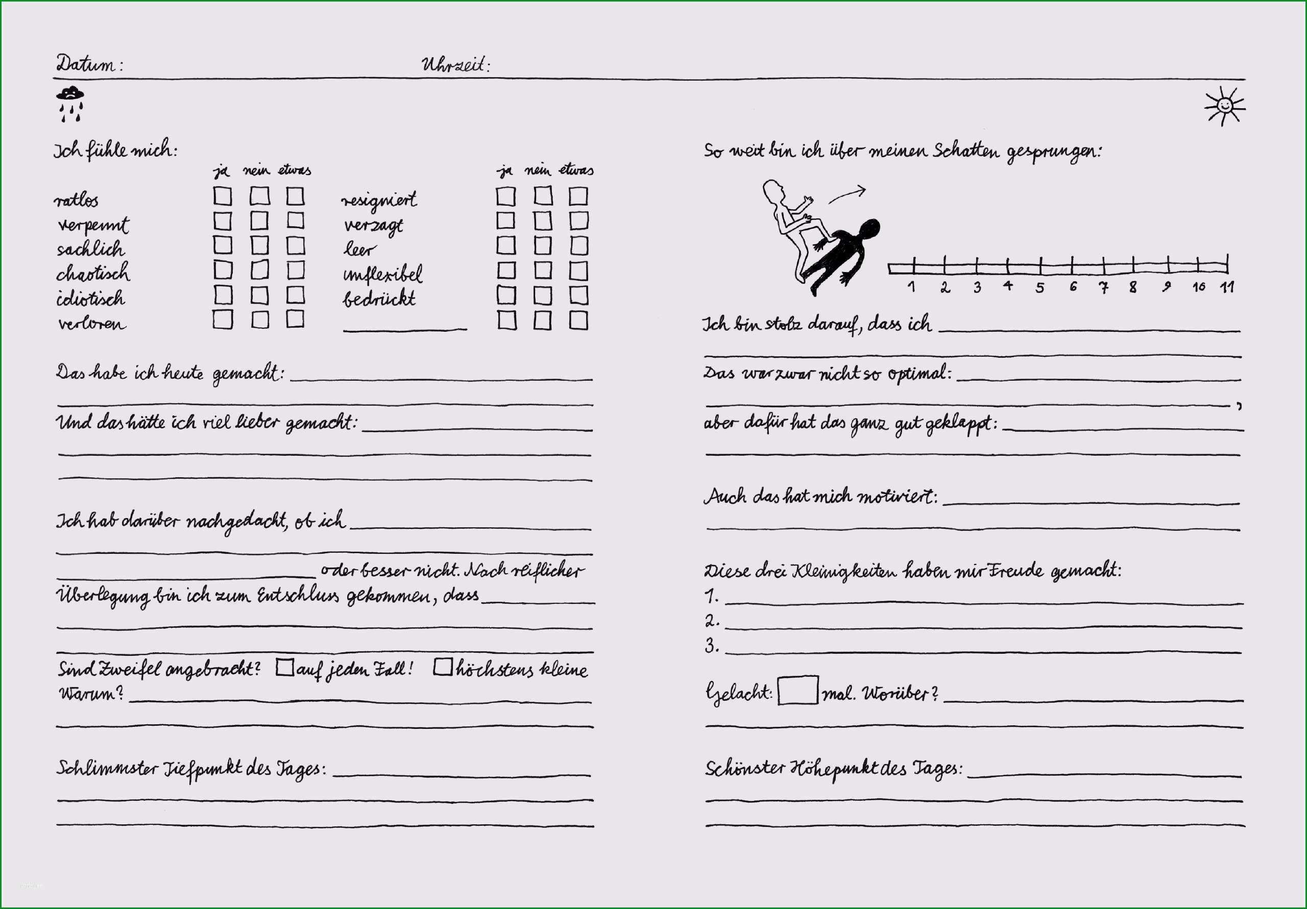vorlage tagebuch vorlage