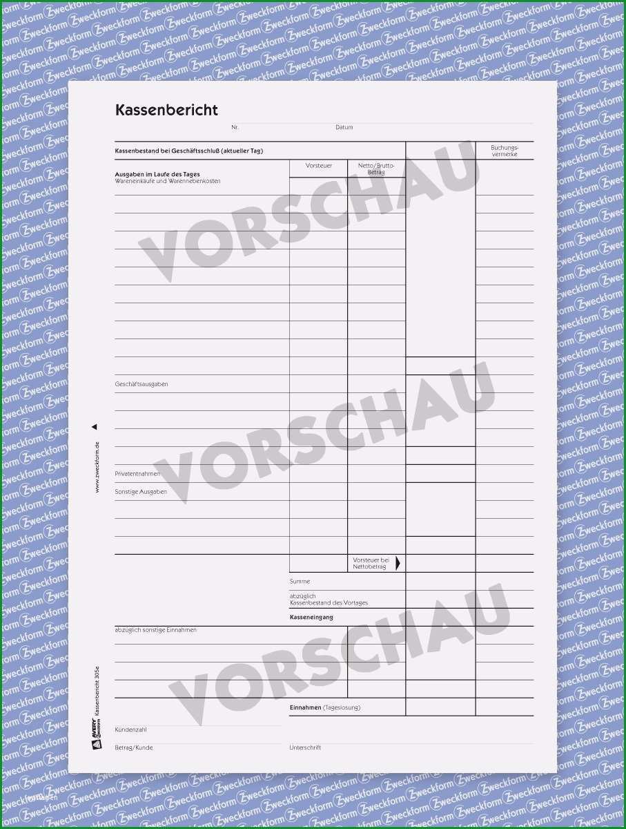 17 kassenbericht verein muster