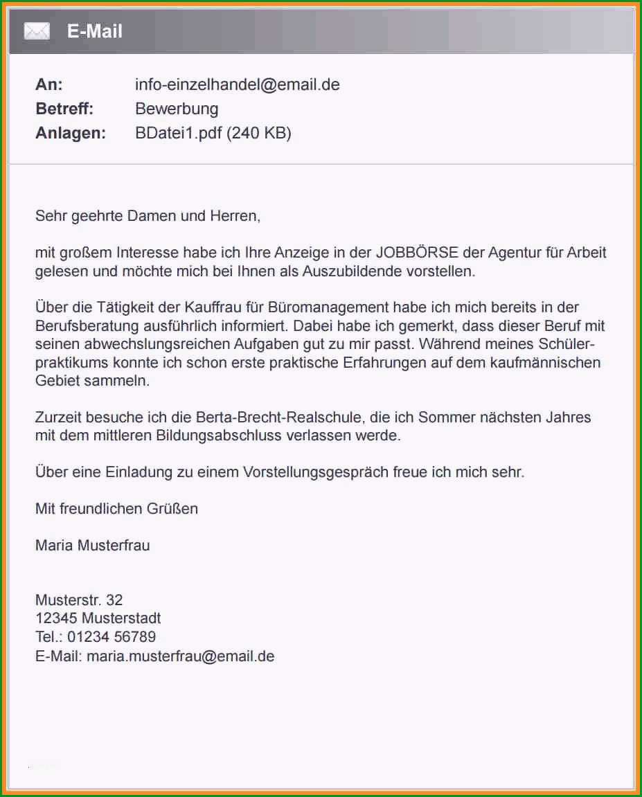 7 e mail bewerbung anschreiben