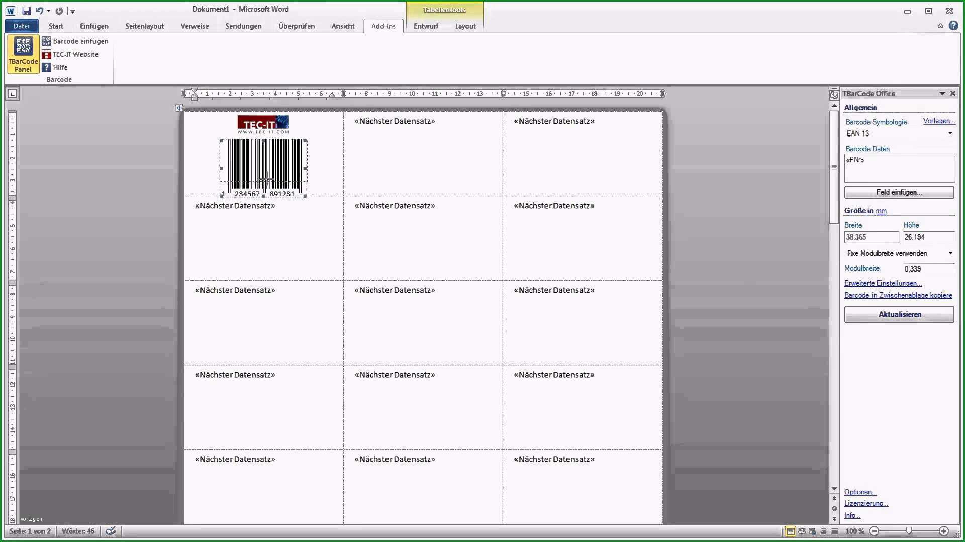 ausweis vorlage word barcode mit word erstellen kebut 2