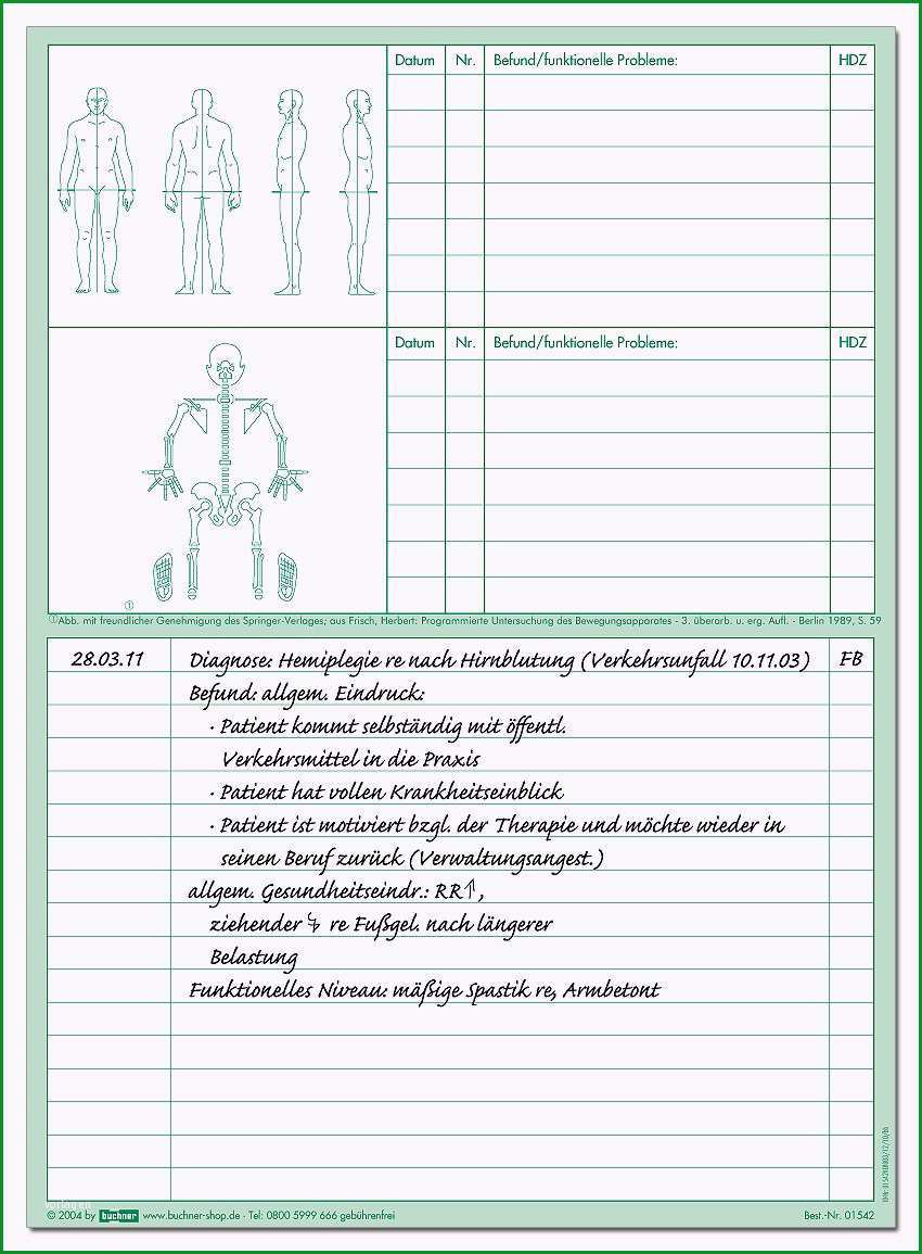 befund physiotherapie vorlage