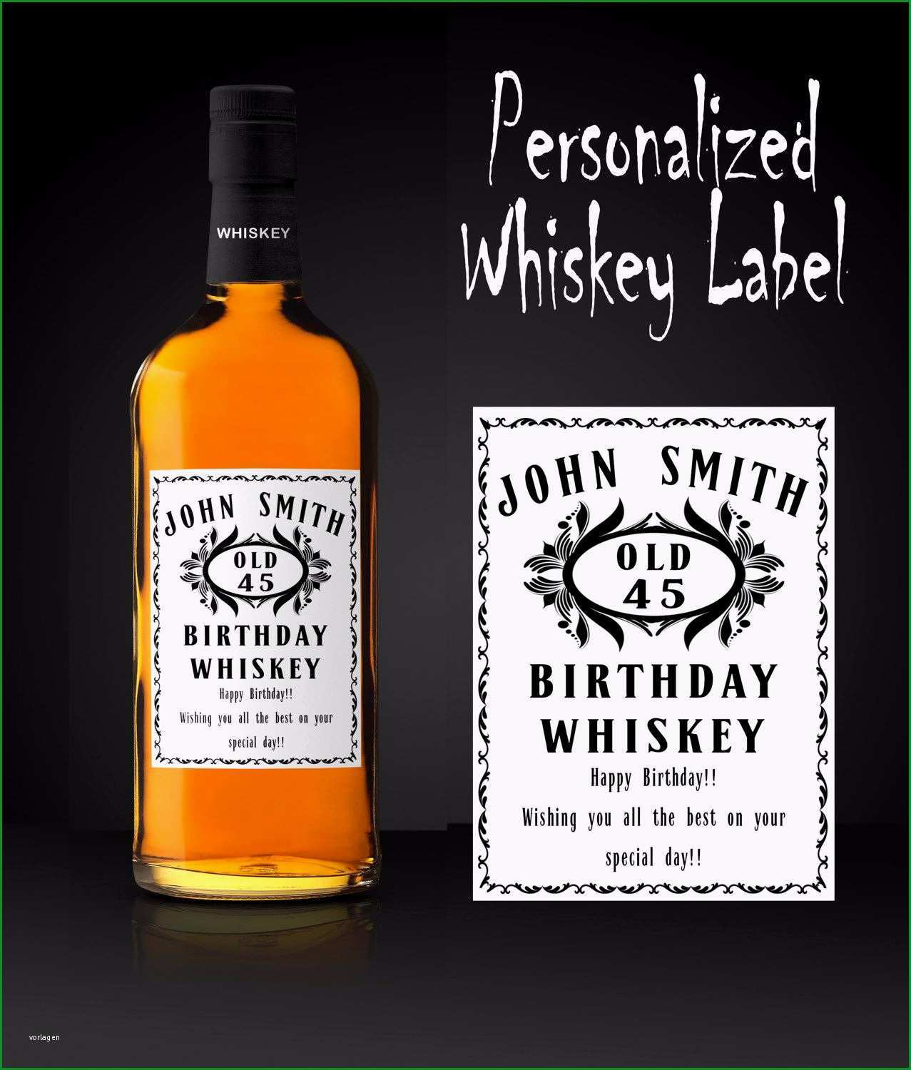 Beste Benutzerdefinierte Etikett Personalisiert Whisky Label