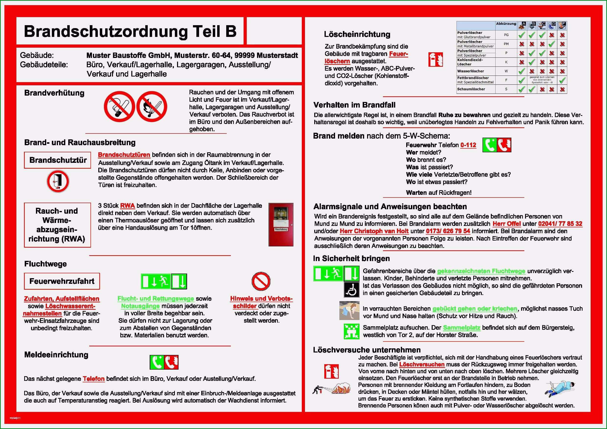 brandschutzordnung teil b vorlage word inspiration brandschutzordnung teil b vorlage word